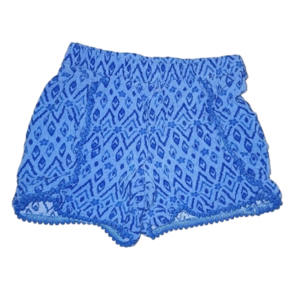 Garanimals Blue Patterned Shorts with Pom-Trim